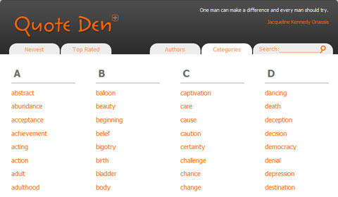 categories The new categories page